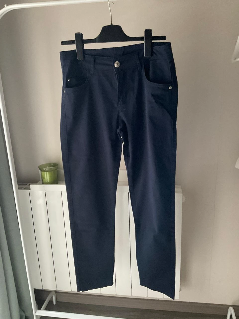 Pantalón slim azul marino Laura Nobile – Talla 40 – photo 3